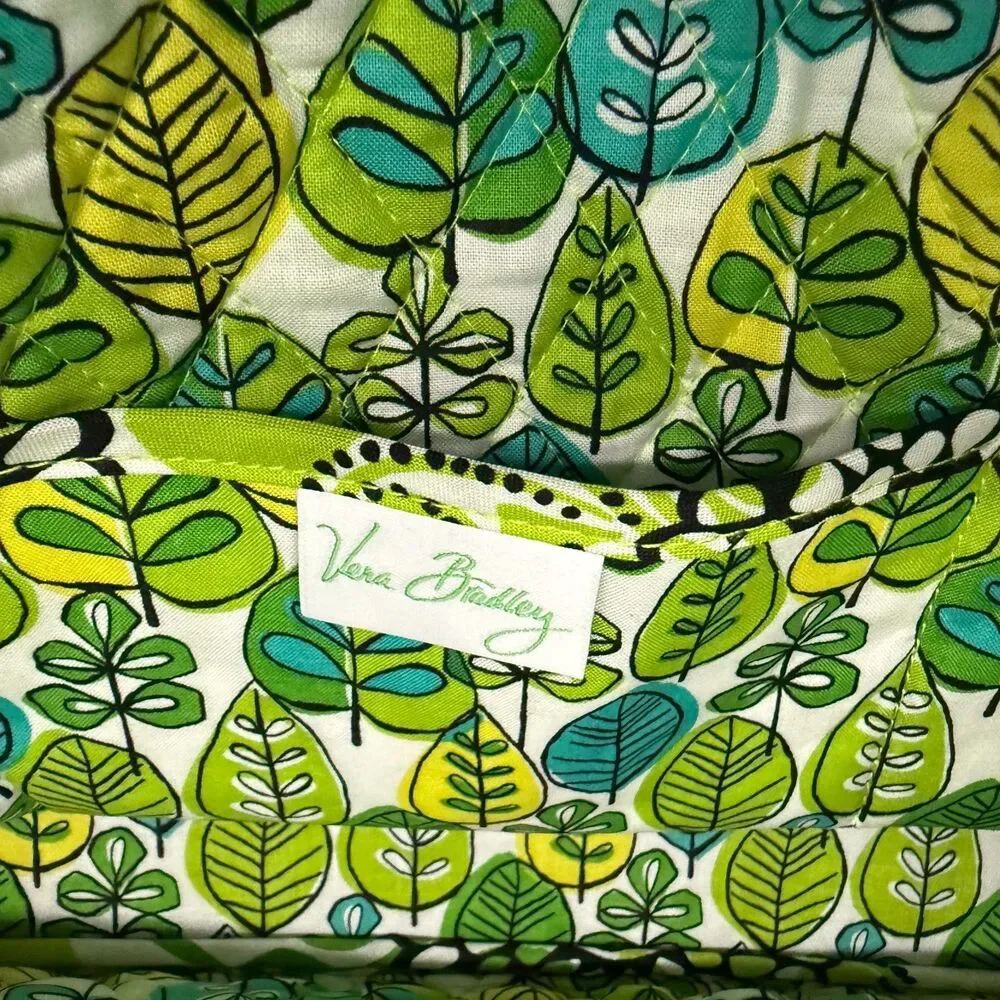 Vera Bradley Tote Bag‎ East West Limes Up Floral Quilted Boho Hippie Bag